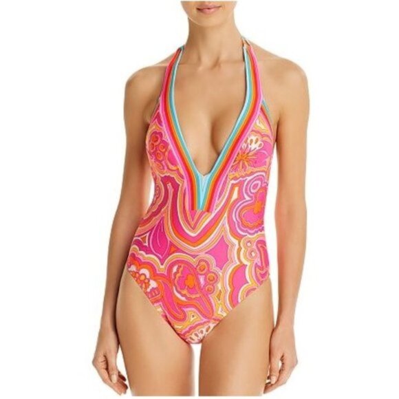TRINA TURK Morning Sunrise One Piece Swimsuit - Picture 1 of 8